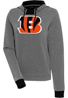 Antigua Cincinnati Bengals Womens Full Front Alternate Axe Bunker Hooded Sweatshirt