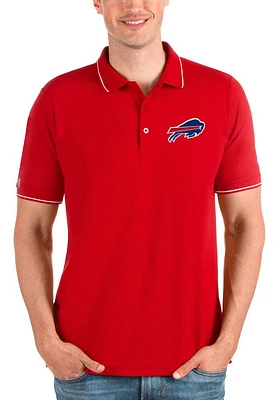 Antigua Buffalo Bills Mens Red Affluent Short Sleeve Polo