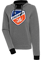 Antigua FC Cincinnati Womens Full Front Axe Bunker Hooded Sweatshirt