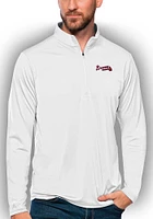 Antigua Atlanta Braves Mens Tribute Long Sleeve Qtr Zip Pullover