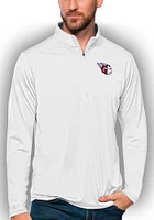 Antigua Cleveland Guardians Mens Tribute Long Sleeve Qtr Zip Pullover