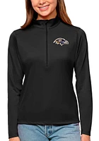 Antigua Baltimore Ravens Womens Black Tribute Design Qtr Zip Pullover