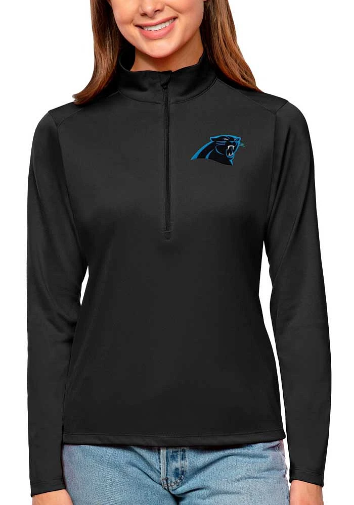 Antigua Carolina Panthers Womens Tribute Qtr Zip Pullover
