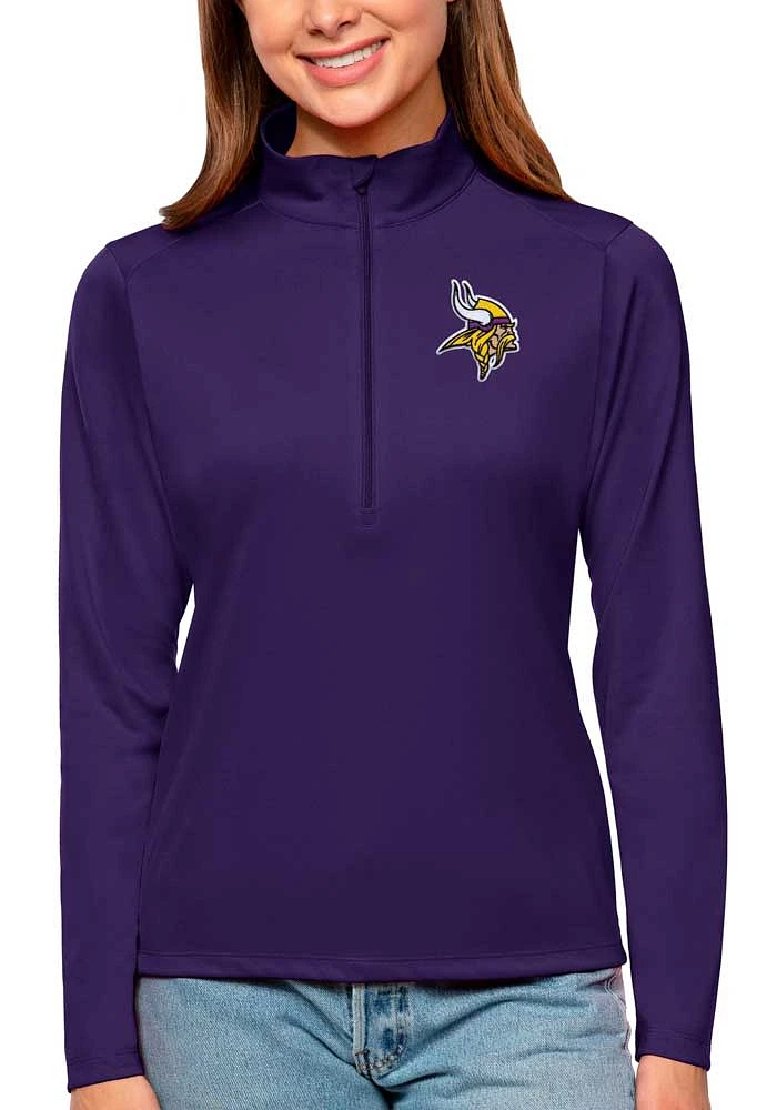 Antigua Minnesota Vikings Womens Tribute Qtr Zip Pullover