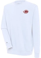 Antigua Cincinnati Reds Mens Victory Long Sleeve Crew Sweatshirt