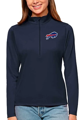 Antigua Buffalo Bills Womens Navy Blue Tribute Qtr Zip Pullover