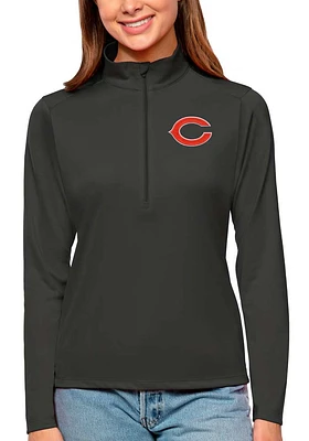 Antigua Chicago Bears Womens C Logo Tribute Qtr Zip Pullover