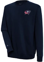 Antigua Columbus Blue Jackets Mens Navy Victory Long Sleeve Crew Sweatshirt