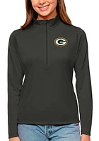 Antigua Green Bay Packers Womens Grey Tribute Qtr Zip Pullover