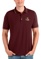 Antigua Loyola Ramblers Mens Maroon Affluent Short Sleeve Polo