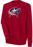 Antigua Columbus Blue Jackets Mens Full Front Victory Long Sleeve Crew Sweatshirt