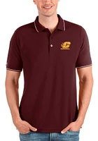 Antigua Central Michigan Chippewas Mens Maroon Affluent Short Sleeve Polo