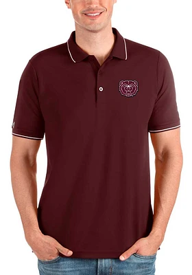 Antigua Missouri State Bears Mens Maroon Affluent Short Sleeve Polo