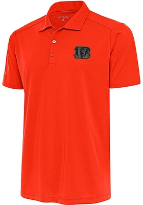 Antigua Cincinnati Bengals Mens Tonal Logo Tribute Short Sleeve Polo