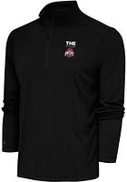 Antigua Ohio State Buckeyes Mens Black Tribute Style Long Sleeve 1/4 Zip Pullover