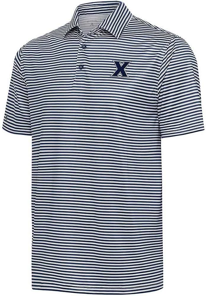 Antigua Xavier Musketeers Mens Navy Blue Skills Short Sleeve Polo