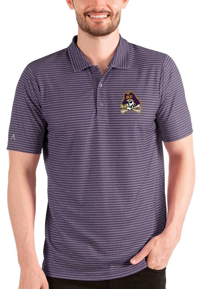 Antigua East Carolina Pirates Mens Purple Esteem Short Sleeve Polo
