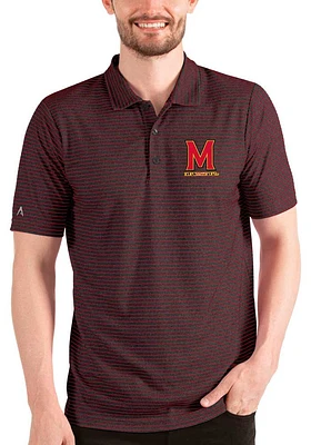 Antigua Maryland Terrapins Mens Black Esteem Short Sleeve Polo