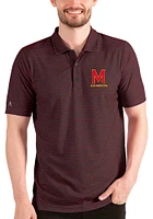 Antigua Maryland Terrapins Mens Black Esteem Short Sleeve Polo