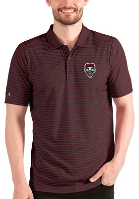 Antigua New Mexico Lobos Mens Black Esteem Short Sleeve Polo