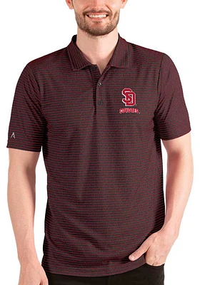 Antigua South Dakota Coyotes Mens Black Esteem Short Sleeve Polo