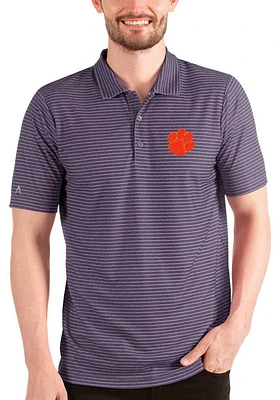 Antigua Clemson Tigers Mens Purple Esteem Short Sleeve Polo