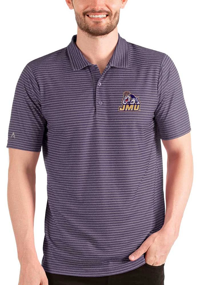 Antigua James Madison Dukes Mens Purple Esteem Short Sleeve Polo
