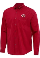 Antigua Cincinnati Reds Mens Flight Long Sleeve Dress Shirt