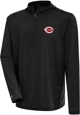 Antigua Cincinnati Reds Mens Tidy Long Sleeve 1/4 Zip Pullover