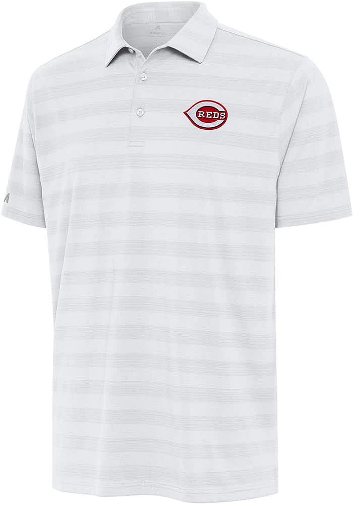 Antigua Cincinnati Reds Mens Tunnel Short Sleeve Polo