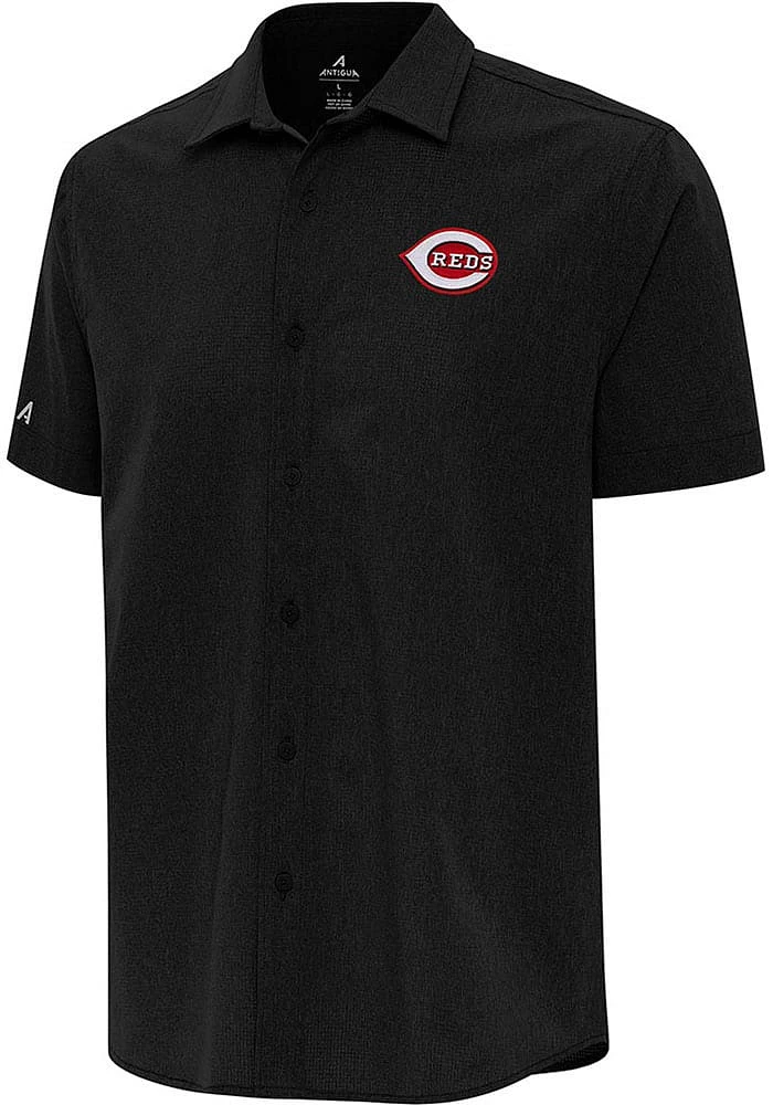 Antigua Cincinnati Reds Mens Activate Short Sleeve Dress Shirt