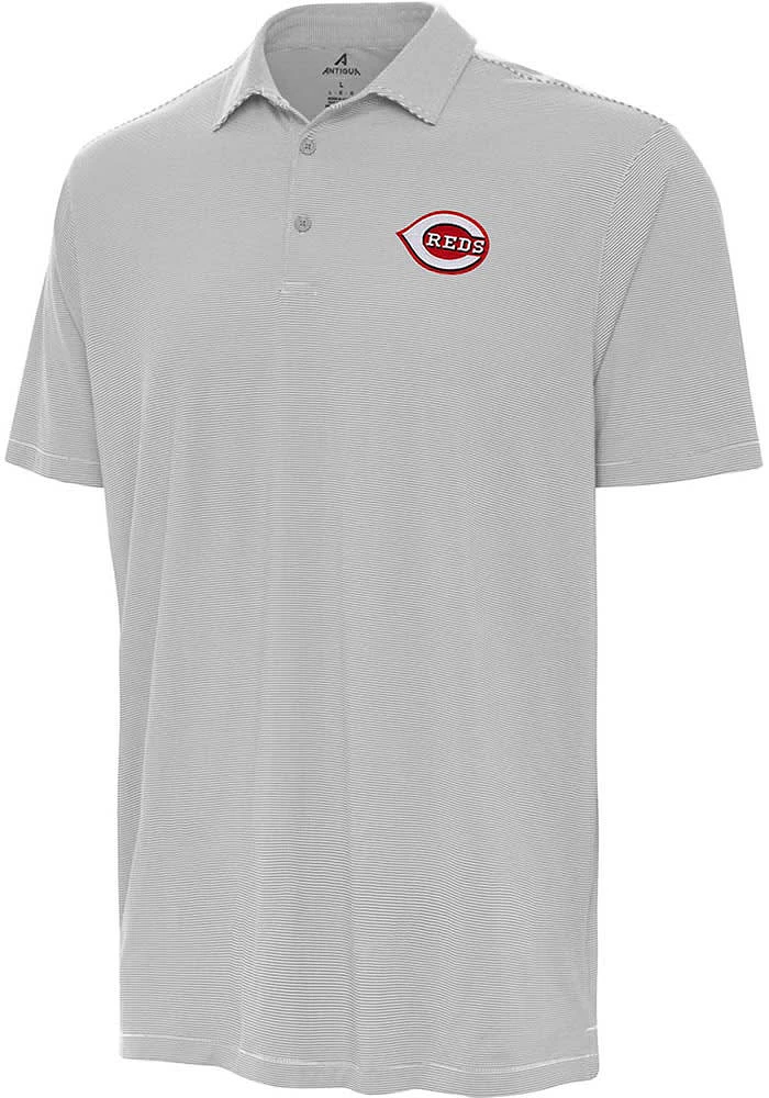 Antigua Cincinnati Reds Mens Twine Short Sleeve Polo