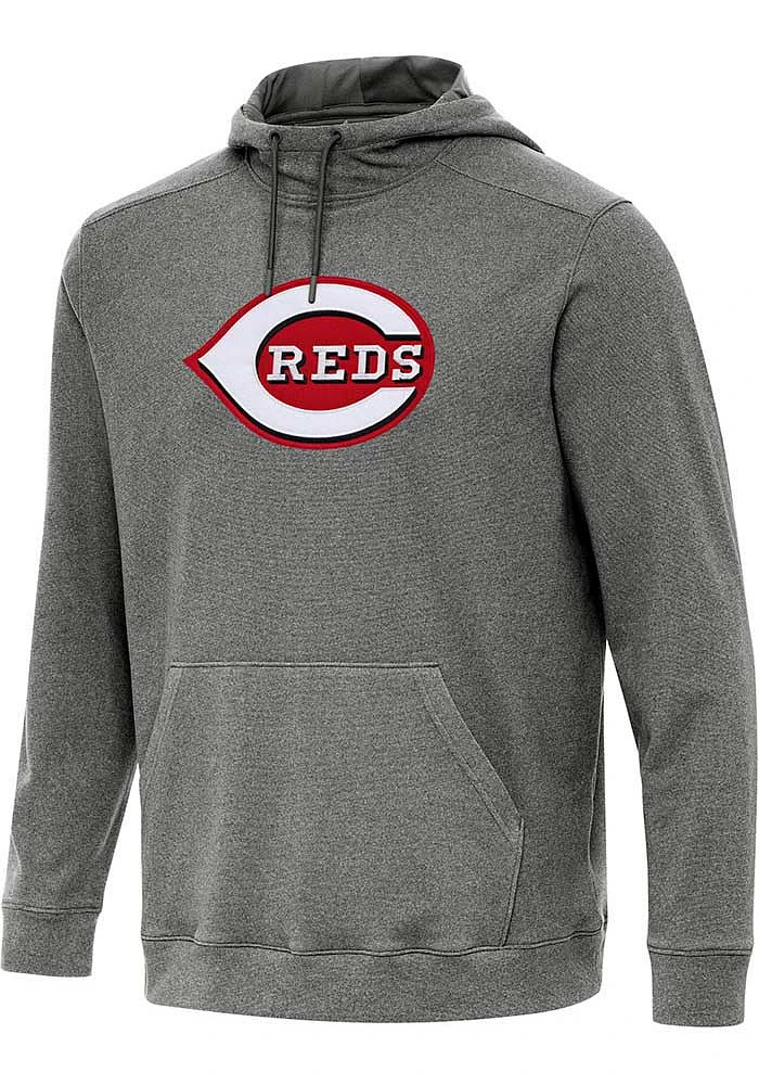 Antigua Cincinnati Reds Mens Full Front Cloud Long Sleeve Hoodie