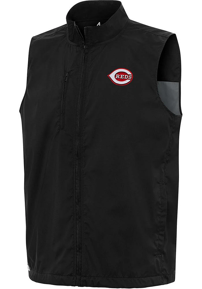 Antigua Cincinnati Reds Mens Brisk Sleeveless Jacket