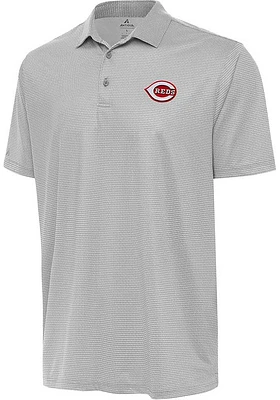 Antigua Cincinnati Reds Mens White Rings Short Sleeve Polo