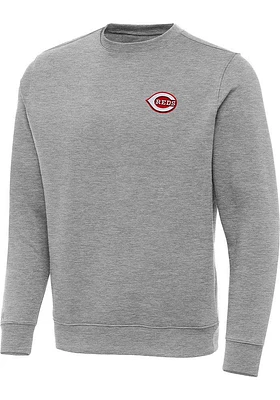 Antigua Cincinnati Reds Mens Victory Big and Tall Crew Sweatshirt