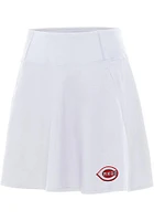 Antigua Cincinnati Reds Womens White Chip Skort Skirt