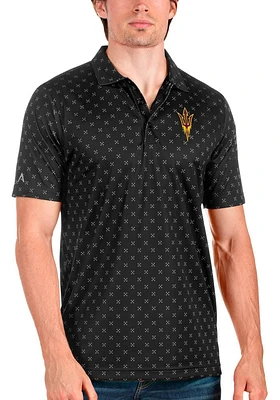 Antigua Arizona State Sun Devils Mens Spark Short Sleeve Polo