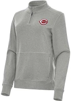 Antigua Cincinnati Reds Womens Crush 1/4 Zip Pullover