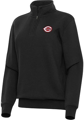 Antigua Cincinnati Reds Womens Victory 1/4 Zip Pullover