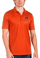 Antigua Auburn Tigers Mens Orange Spark Short Sleeve Polo