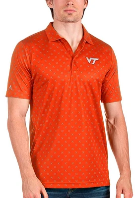Antigua Virginia Tech Hokies Mens Spark Short Sleeve Polo