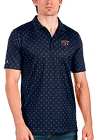 Antigua UTEP Miners Mens Navy Blue Spark Short Sleeve Polo