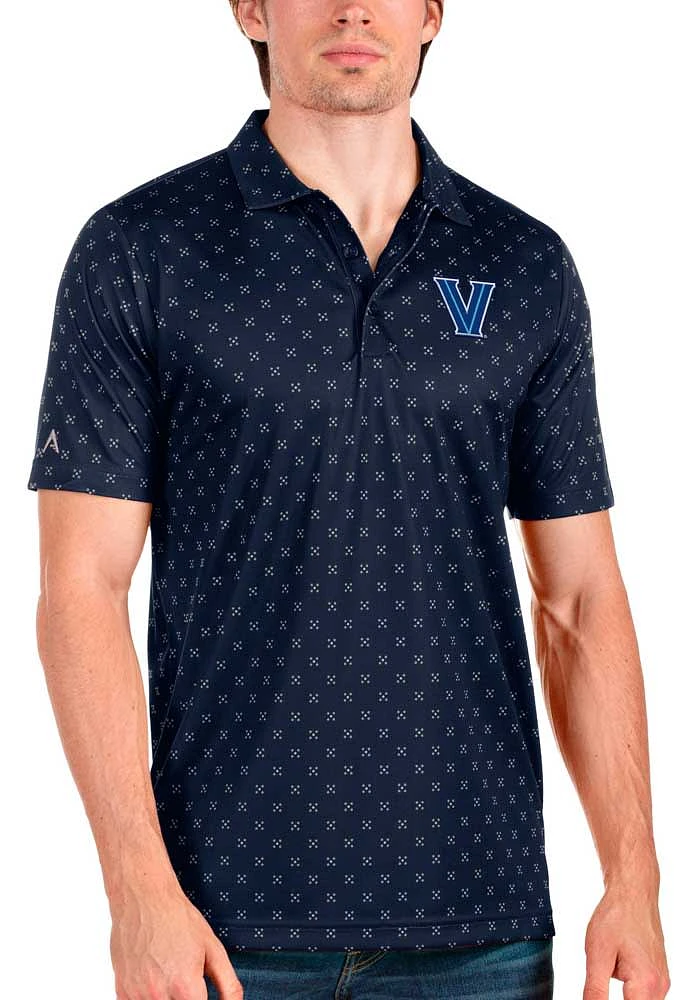 Antigua Villanova Wildcats Mens Navy Blue Spark Short Sleeve Polo