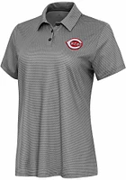 Antigua Cincinnati Reds Womens White Rings Short Sleeve Polo Shirt