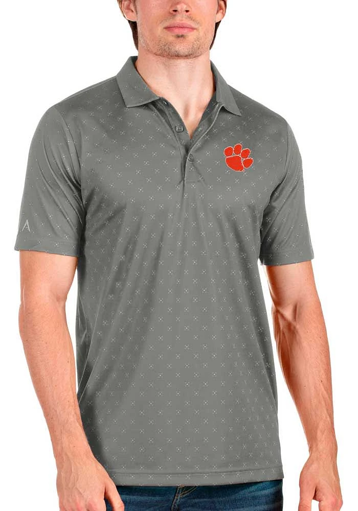 Antigua Clemson Tigers Mens Spark Short Sleeve Polo
