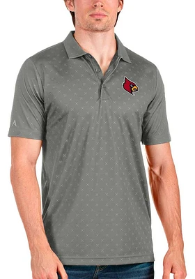 Antigua Louisville Cardinals Mens Spark Short Sleeve Polo