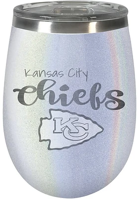 Kansas City Chiefs 10oz Opal Script Logo Stainless Steel Stemless - White