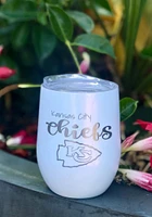 Kansas City Chiefs 10oz Opal Script Logo Stainless Steel Stemless - White