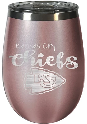 Kansas City Chiefs 10oz Rose Gold Stemless Wine Stainless Steel Stemless - Pink